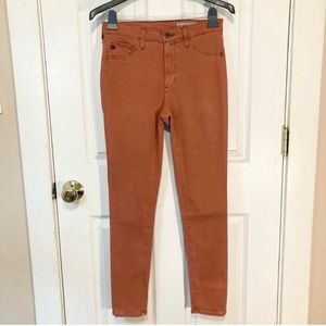AG Anthropologie The Abbey Sateen High-Rise Skinny Ankle Jeans Size 26